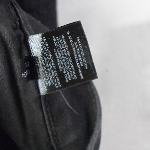 Express 00 Ankle Legging Raw Hem Black Destroyed Stretch Denim Womens‎ Jeans - Picture 4 of 7